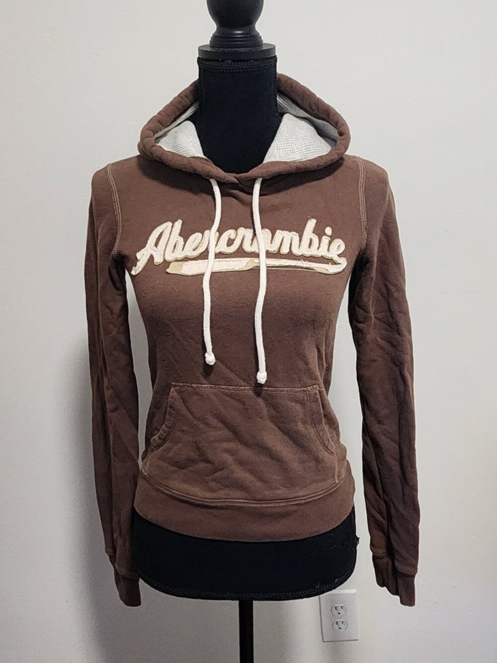AF Abercrombie & Fitch Women's Vintage Pull over Waffle Hoodie S